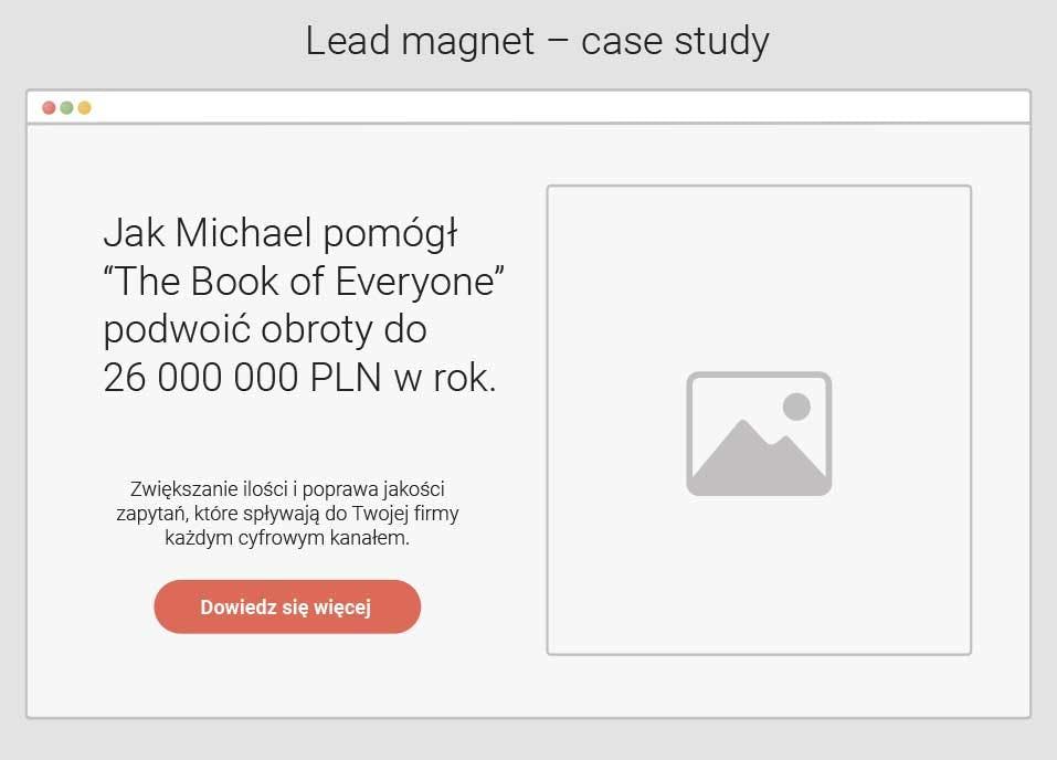 Przykład magnesu na klientów w formie statystyk marki HubSpot